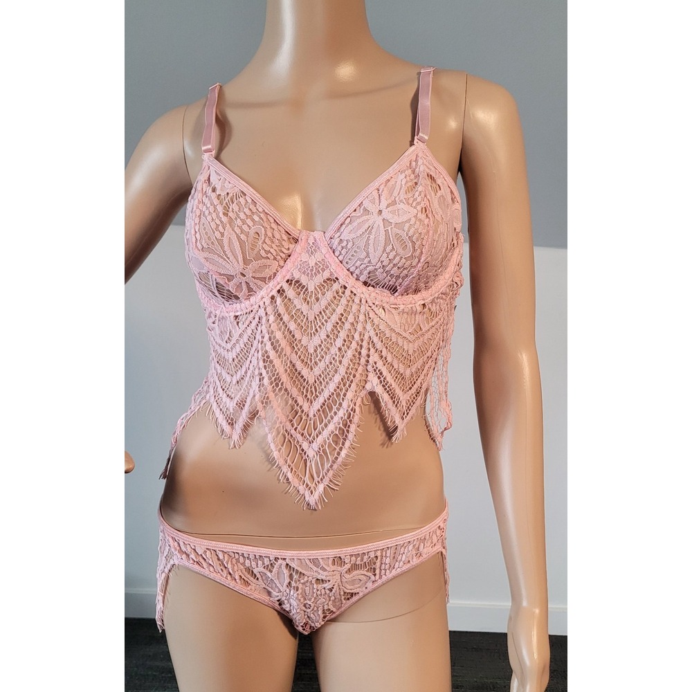 Sexy-Pink-Women-Party-Babydoll-Teddy-G-String-Clubwear Medium‎ ELE-115146 - Picture 2 of 10